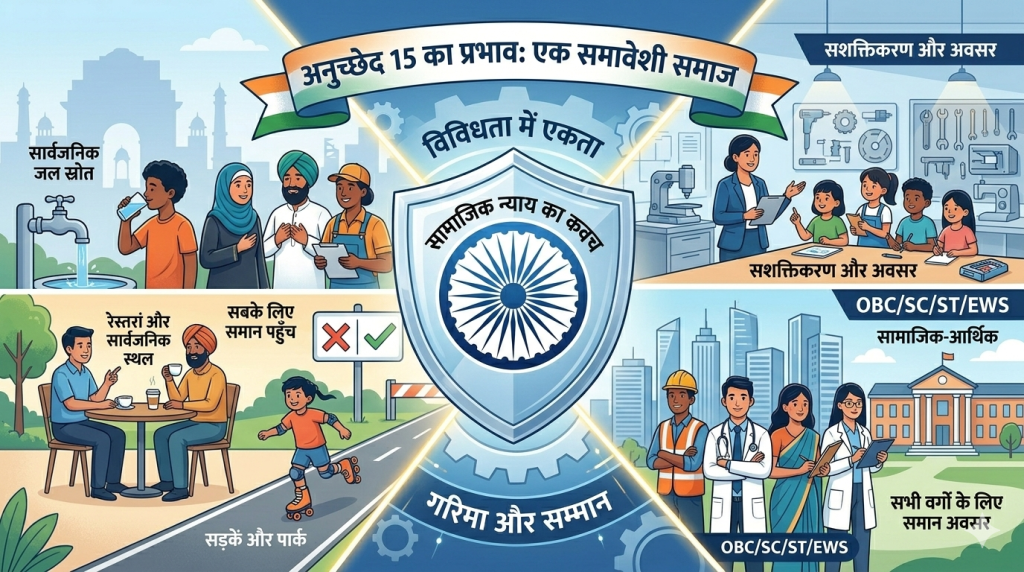 भारत का संविधान: अनुच्छेद 15 – भेदभाव का निषेध (Article 15: Prohibition of Discrimination)